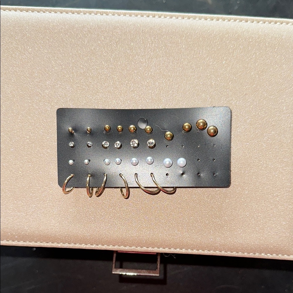 Elegant Gold and Silver Earring Set